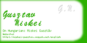 gusztav miskei business card